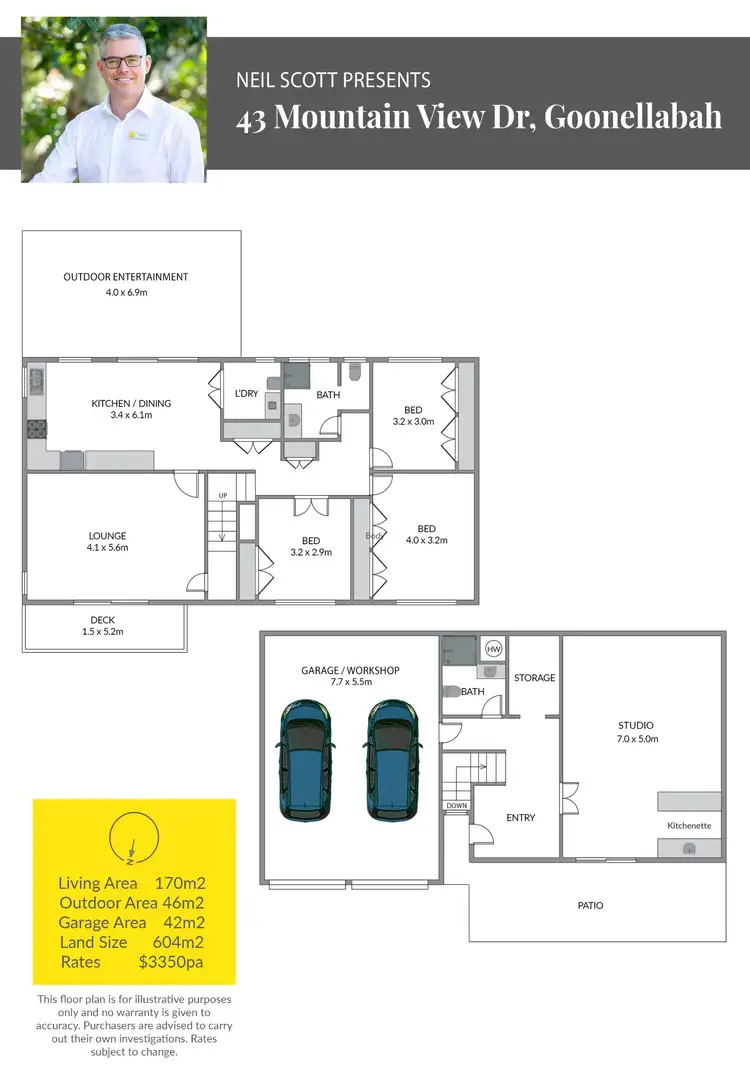 Floorplan of Homely house listing, 43 Mountain View Drive, Goonellabah NSW 2480