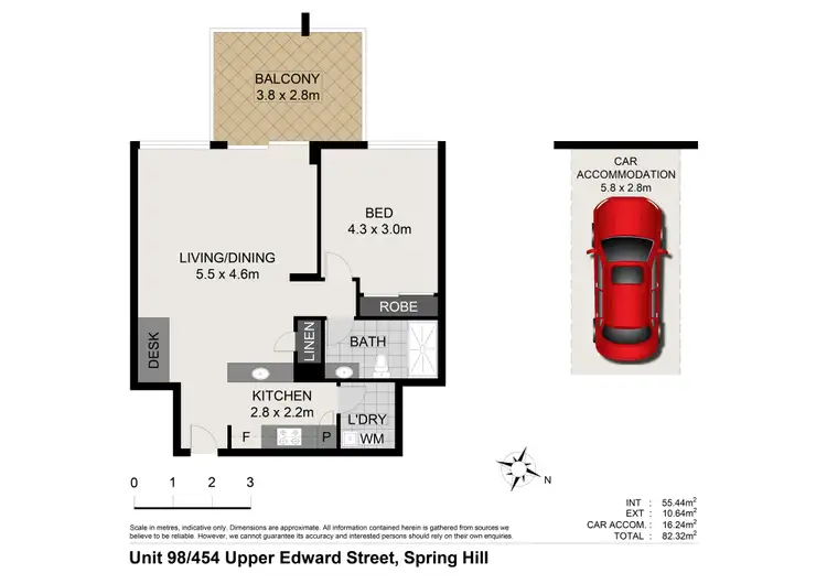 Floorplan of Homely apartment listing, 98/454 Upper Edward Street, Spring Hill QLD 4000