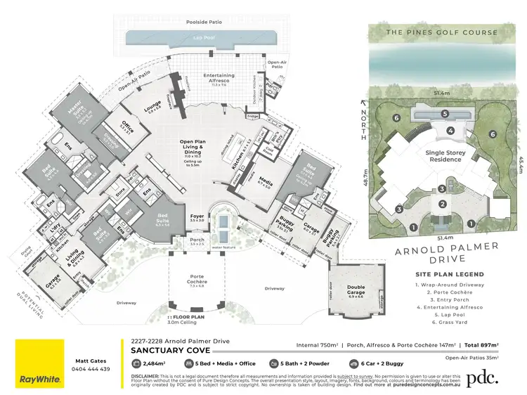 Floorplan of Homely house listing, 2228 Arnold Palmer Drive, Sanctuary Cove QLD 4212