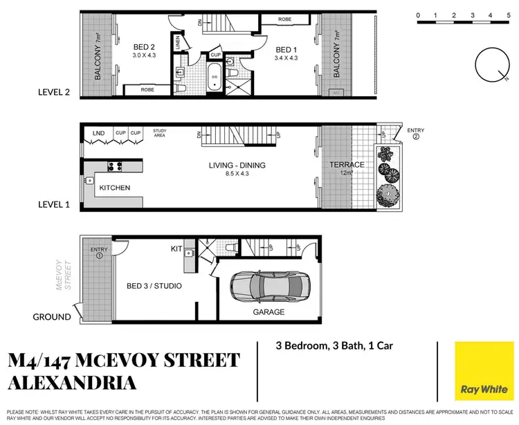 Floorplan of Homely townhouse listing, M4/147-161 McEvoy Street, Alexandria NSW 2015