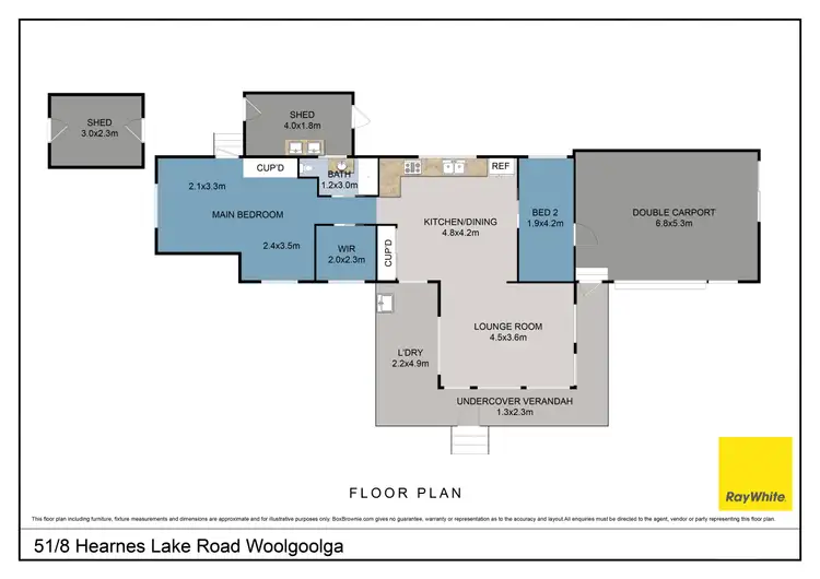Floorplan of Homely retirement listing, 51/8 Hearnes Lake Road, Woolgoolga NSW 2456