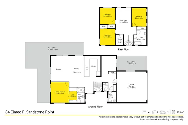 Floorplan of Homely house listing, 34 Eimeo Place, Sandstone Point QLD 4511