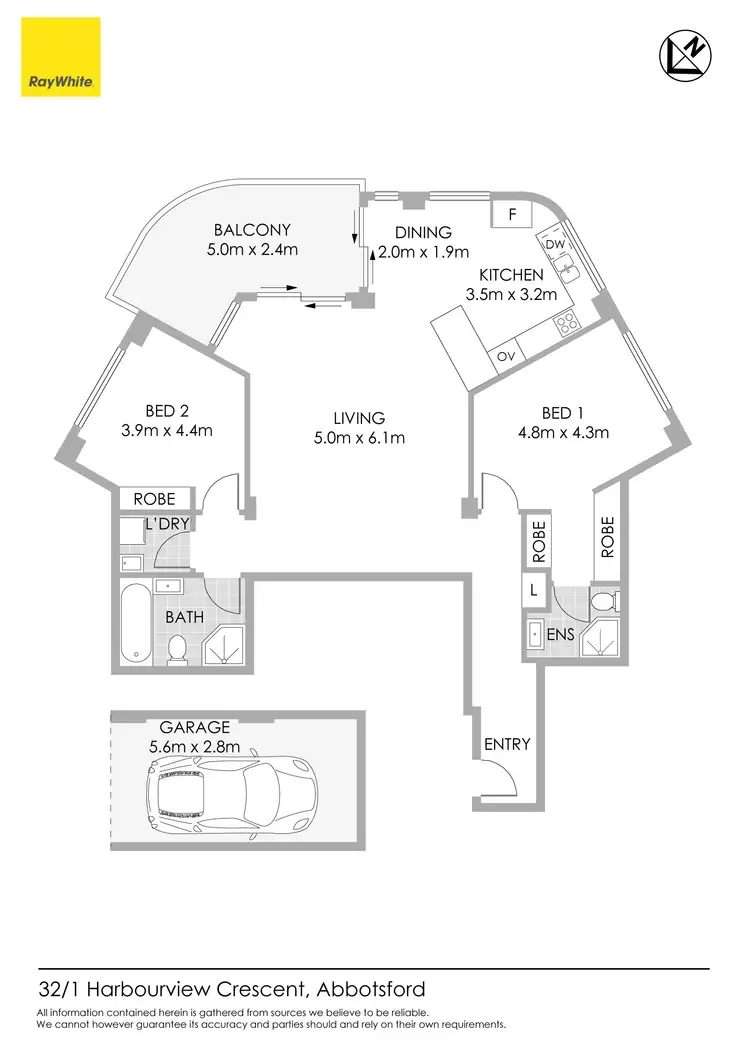 Floorplan of Homely apartment listing, 32/1 Harbourview Crescent, Abbotsford NSW 2046