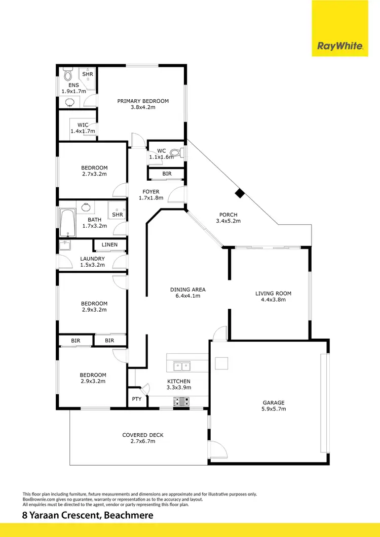 Floorplan of Homely house listing, 8 Yaraan Crescent, Beachmere QLD 4510