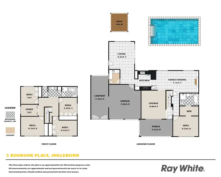 Floorplan of Homely house listing, 5 Boobook Place, Ingleburn NSW 2565