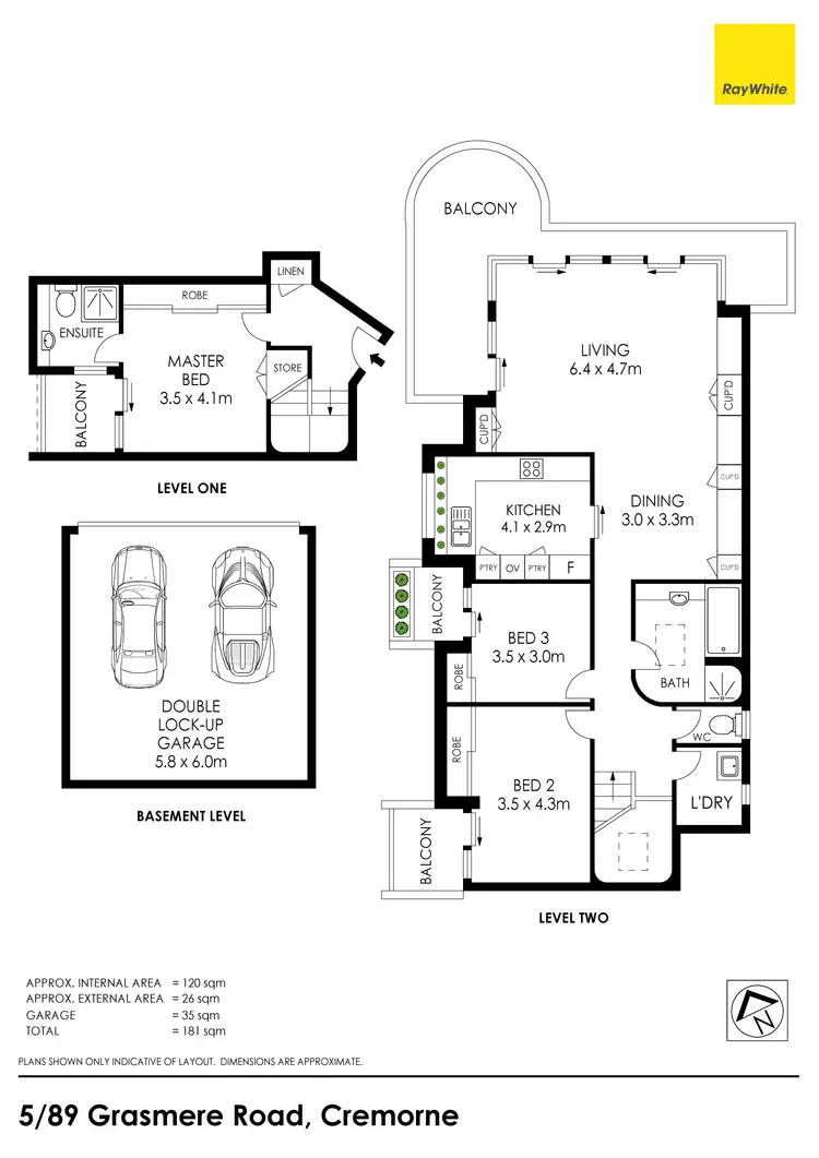 Floorplan of Homely apartment listing, 5/89 Grasmere Road, Cremorne NSW 2090