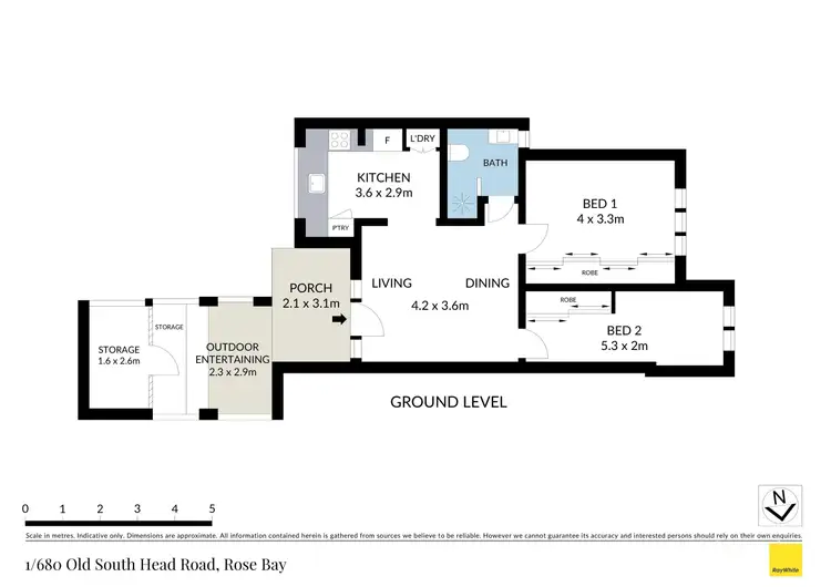 Floorplan of Homely apartment listing, 1/680 Old South Head Road, Rose Bay NSW 2029
