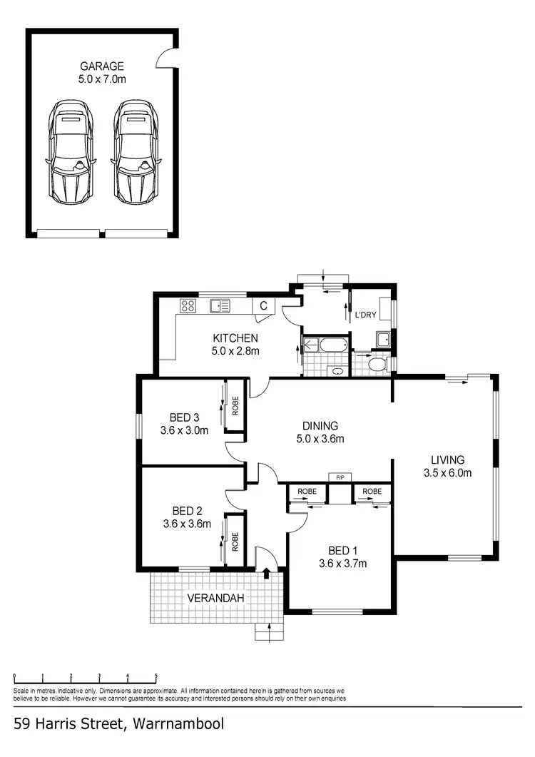 Floorplan of Homely house listing, 59 Harris Street, Warrnambool VIC 3280