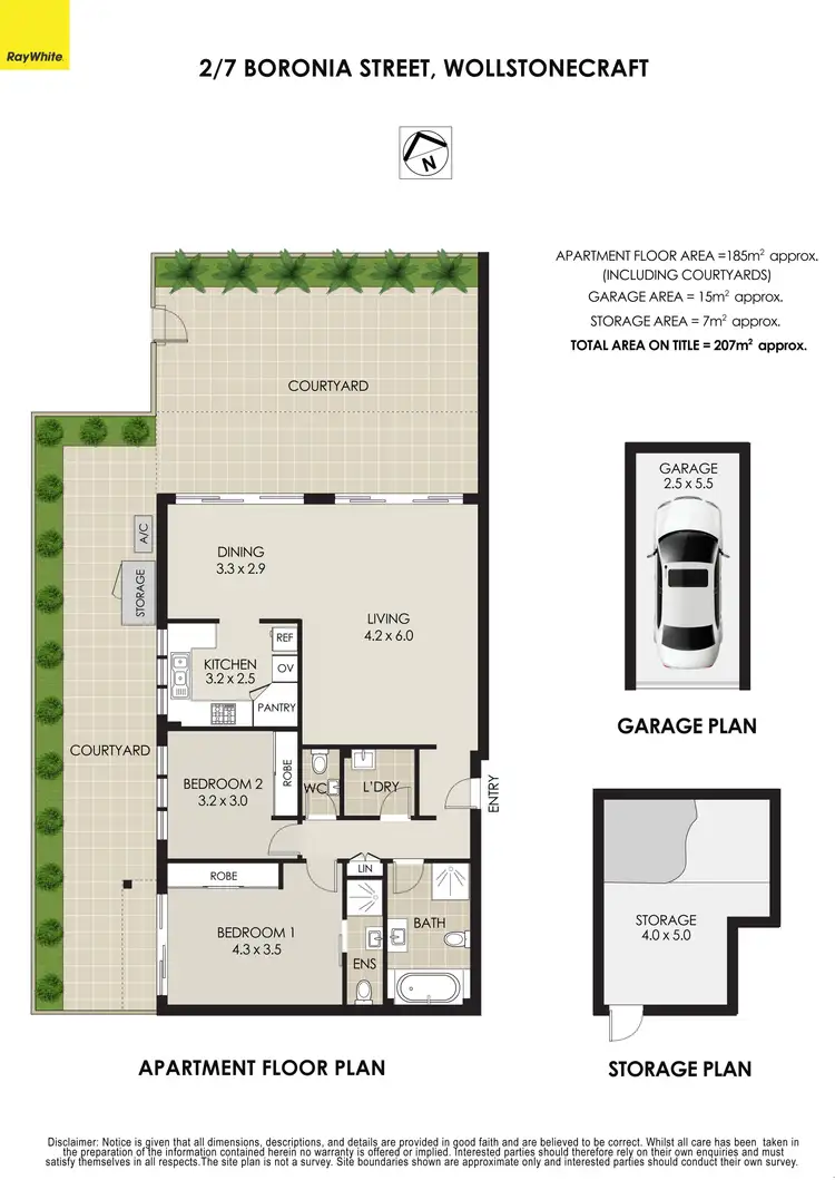 Floorplan of Homely apartment listing, 2/7 Boronia Street, Wollstonecraft NSW 2065