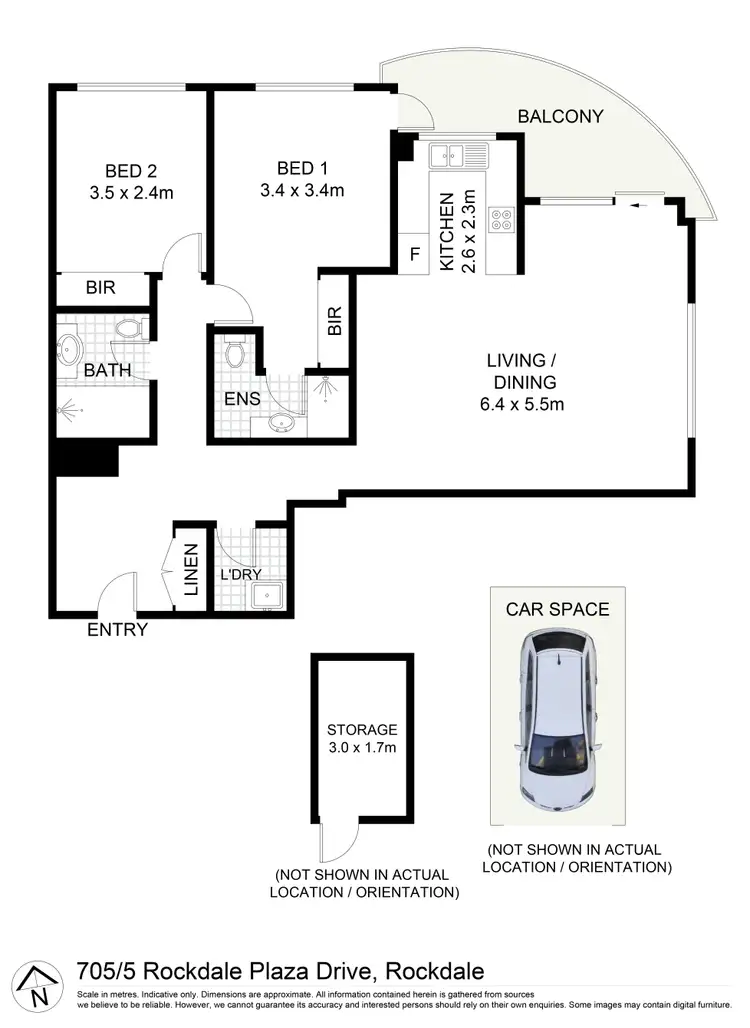 Floorplan of Homely apartment listing, 705/5 Rockdale Plaza Drive, Rockdale NSW 2216