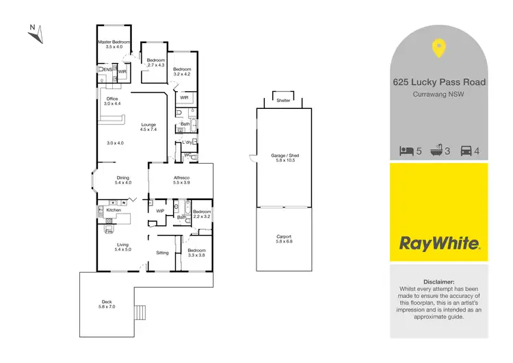 Floorplan of Homely rural property listing, 625 Lucky Pass Road, Currawang NSW 2580