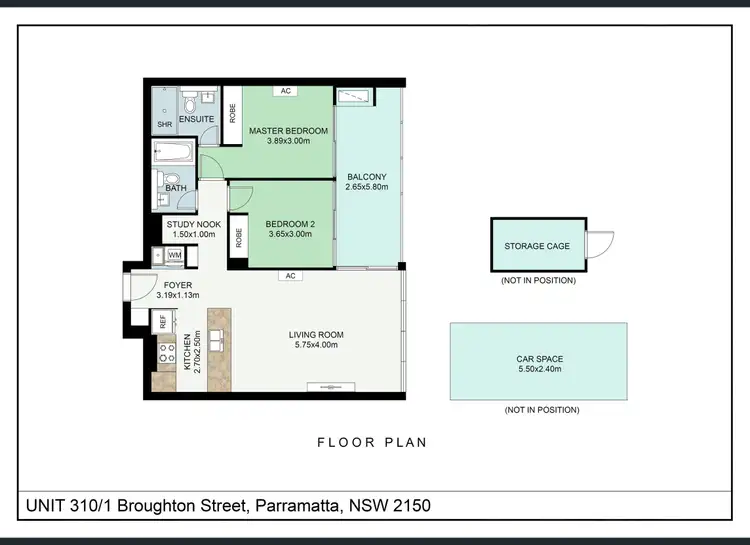 Floorplan of Homely apartment listing, 310/1 broughton Street, Parramatta NSW 2150
