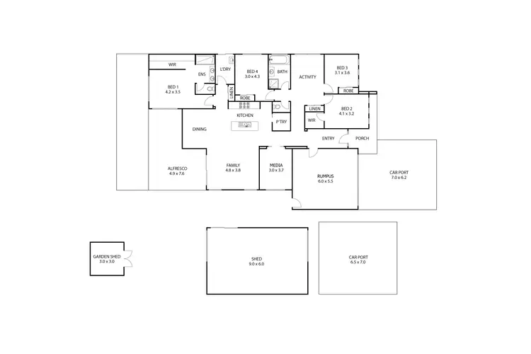 Floorplan of Homely house listing, 6A Steele Street, Pittsworth QLD 4356