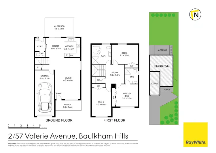 Floorplan of Homely semi-detached listing, 2/57 Valerie Avenue, Baulkham Hills NSW 2153