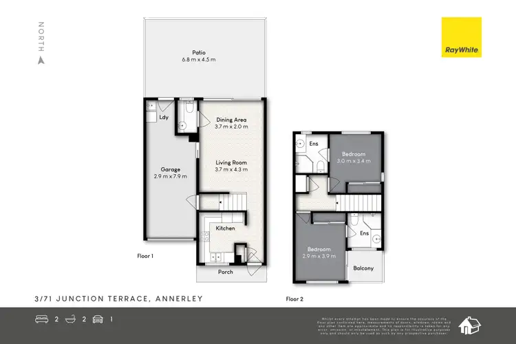 Floorplan of Homely townhouse listing, 3/62 Gowrie Street, Annerley QLD 4103
