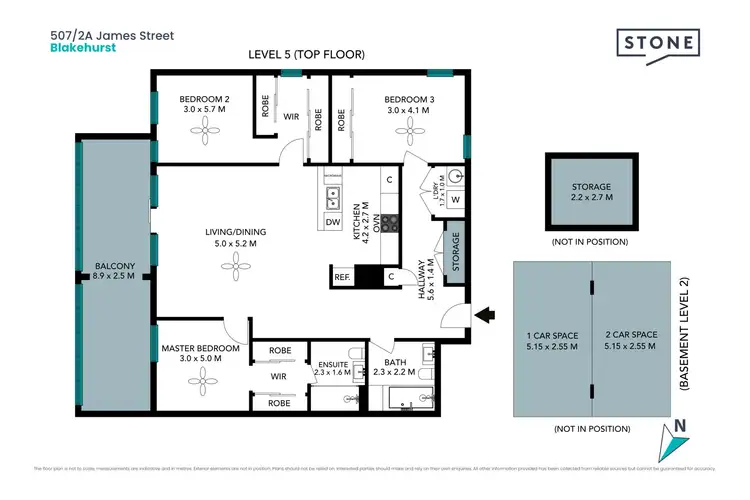 Floorplan of Homely apartment listing, 507/2A James Street, Blakehurst NSW 2221