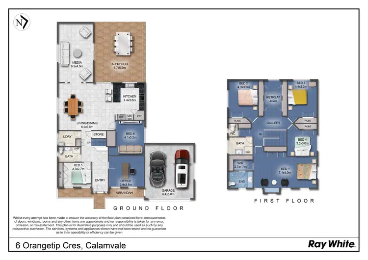 Floorplan of Homely house listing, 6 Orangetip Crescent, Calamvale QLD 4116