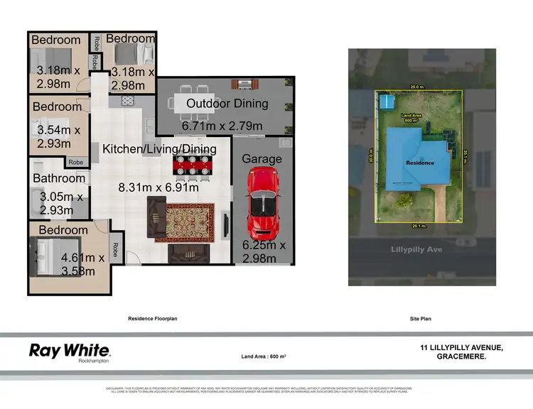 Floorplan of Homely house listing, 11 Lillypilly Avenue, Gracemere QLD 4702