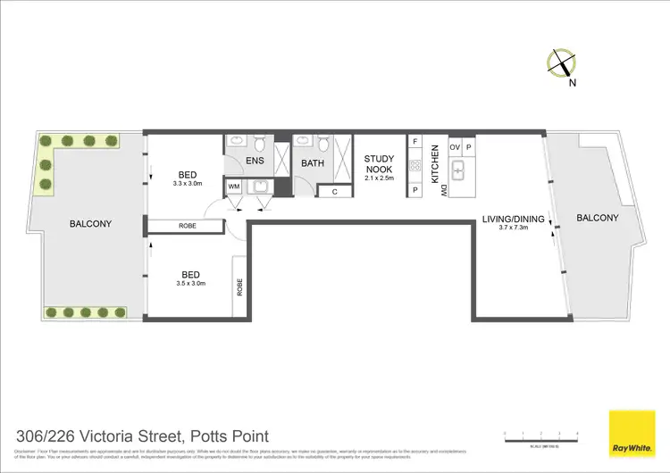Floorplan of Homely apartment listing, 306/226 Victoria Street, Potts Point NSW 2011