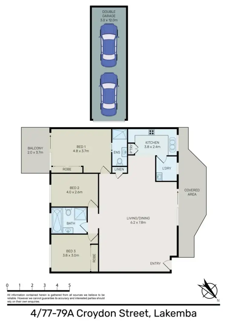 Floorplan of Homely unit listing, 4/77 Croydon Street, Lakemba NSW 2195