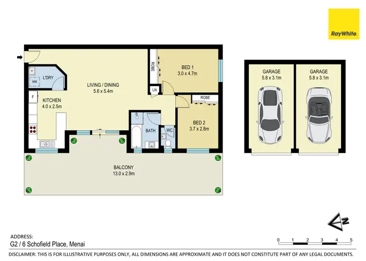 Floorplan of Homely apartment listing, G2/6 Schofield Place, Menai NSW 2234