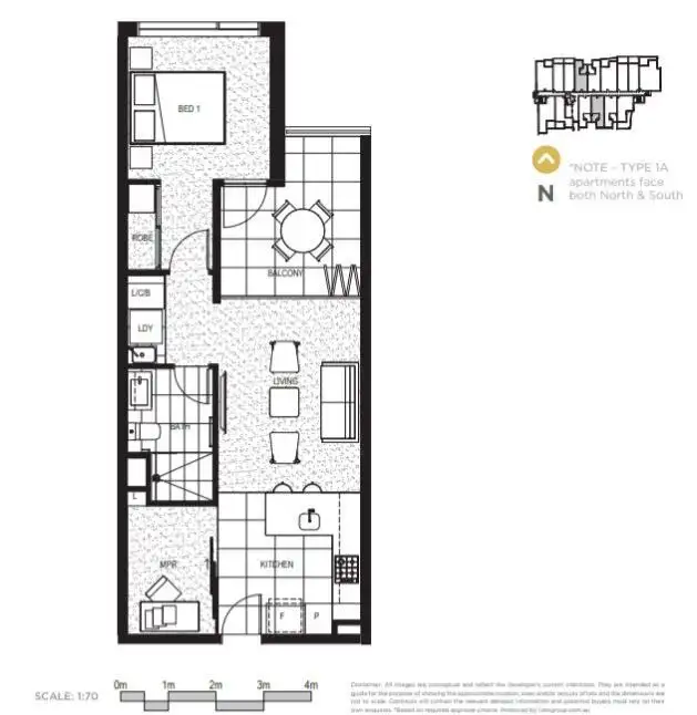 Floorplan of Homely apartment listing, 2506/35 Burdett Street, Albion QLD 4010