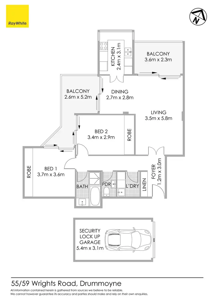 Floorplan of Homely apartment listing, 55/59 Wrights Road, Drummoyne NSW 2047