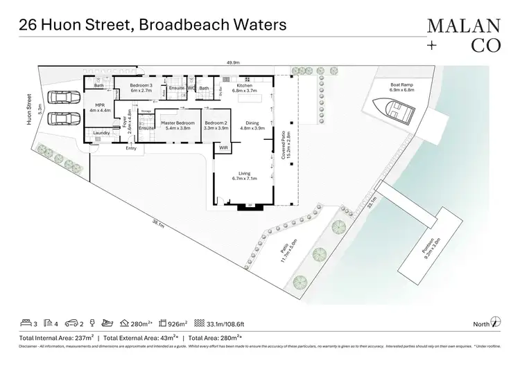 Floorplan of Homely house listing, 26 Huon Street, Broadbeach Waters QLD 4218