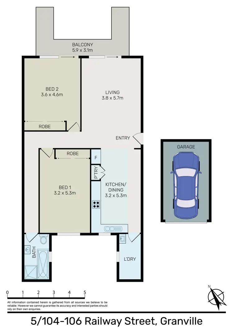 Floorplan of Homely unit listing, 5/104-106 Railway Street, Granville NSW 2142