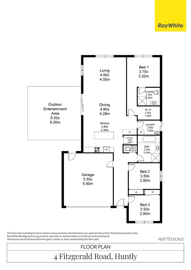Floorplan of Homely house listing, 4 Fitzgerald Road, Huntly VIC 3551