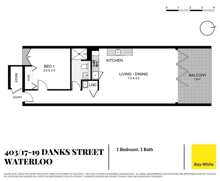 Floorplan of Homely apartment listing, 403/17-19 Danks Street, Waterloo NSW 2017