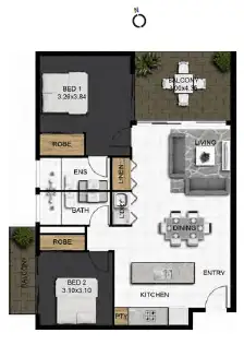 Floorplan of Homely apartment listing, 609/18 Mermaid Street, Chermside QLD 4032