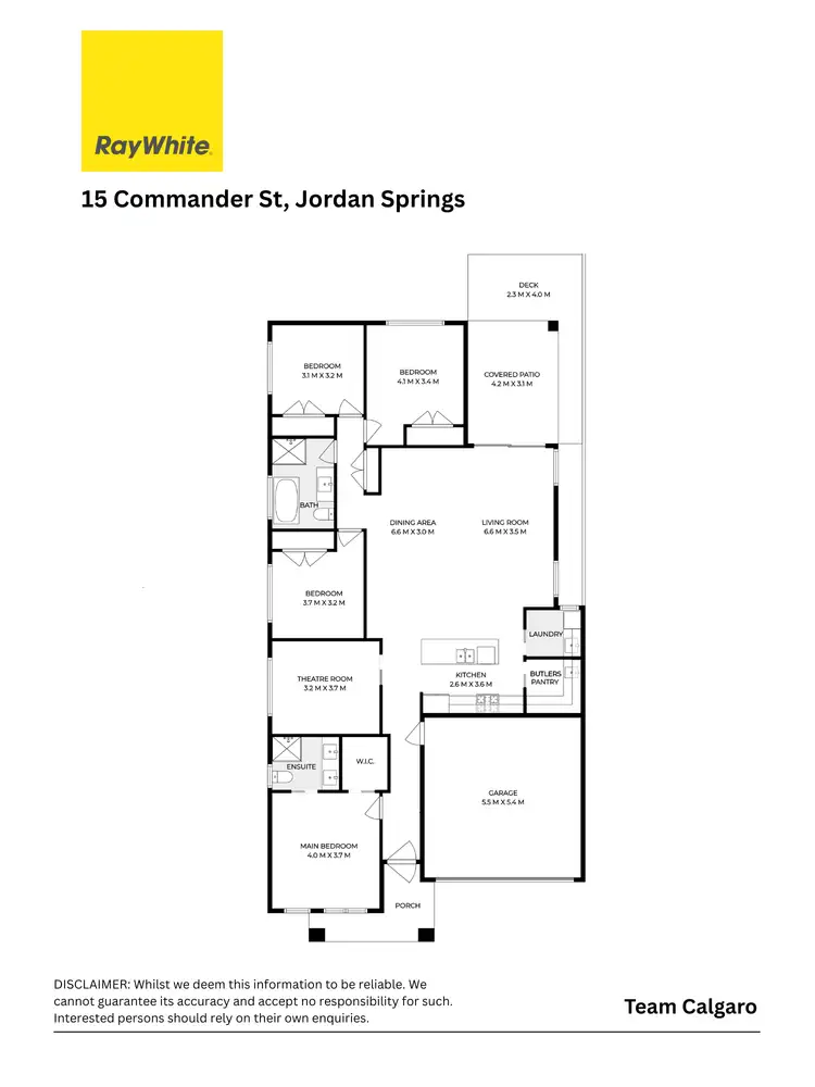 Floorplan of Homely house listing, 15 Commander Street, Jordan Springs NSW 2747