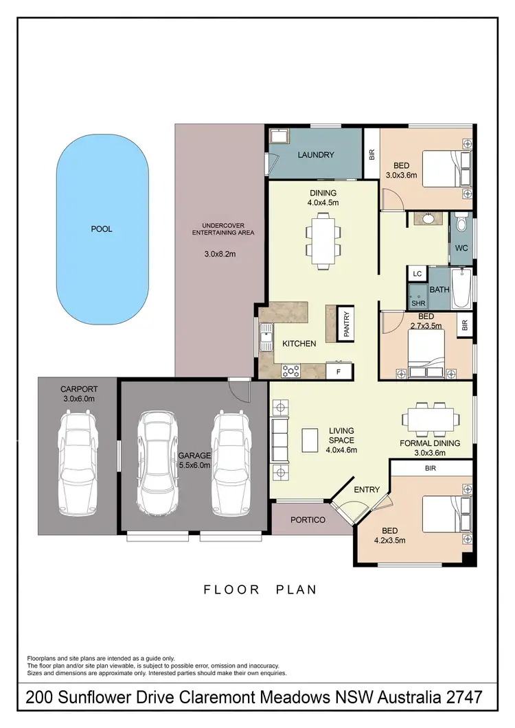 Floorplan of Homely house listing, 200 Sunflower Drive, Claremont Meadows NSW 2747