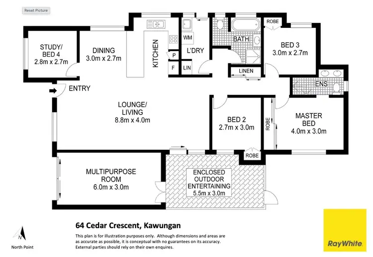 Floorplan of Homely house listing, 64 Cedar Crescent, Kawungan QLD 4655