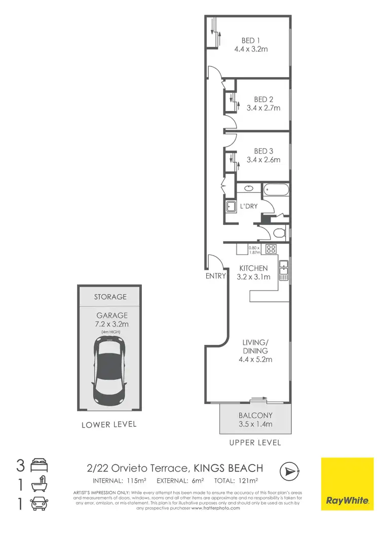 Floorplan of Homely unit listing, Unit 2/22 Orvieto Terrace, Kings Beach QLD 4551