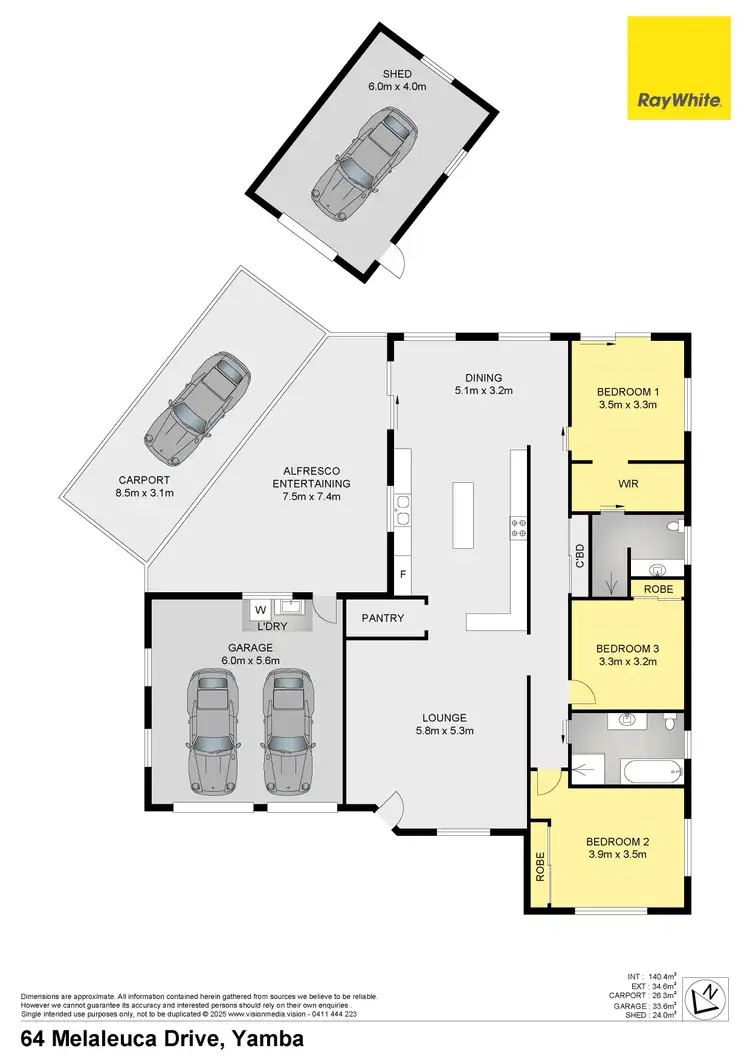 Floorplan of Homely house listing, 64 Melaleuca Drive, Yamba NSW 2464