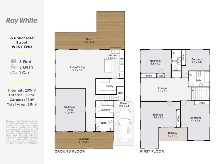 Floorplan of Homely house listing, 36 Princhester Street, West End QLD 4101