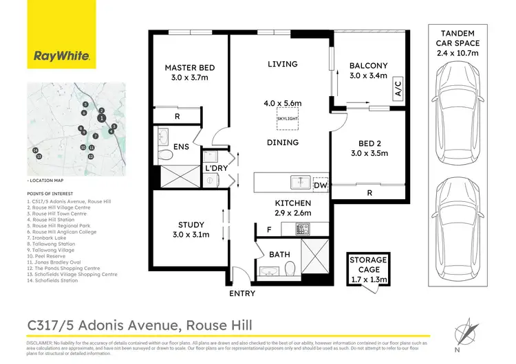 Floorplan of Homely apartment listing, 317/5 Adonis Avenue, Rouse Hill NSW 2155