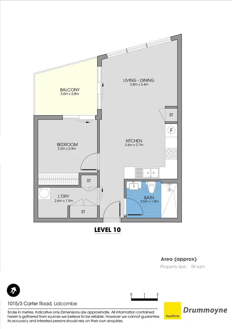Floorplan of Homely apartment listing, 1015/3 Carter Street, Lidcombe NSW 2141