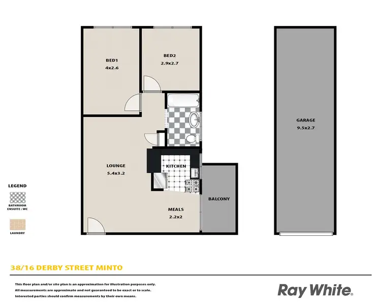 Floorplan of Homely unit listing, 38/16 Derby Street, Minto NSW 2566
