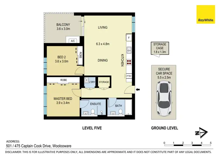 Floorplan of Homely unit listing, 501/475 Captain Cook Drive, Woolooware NSW 2230