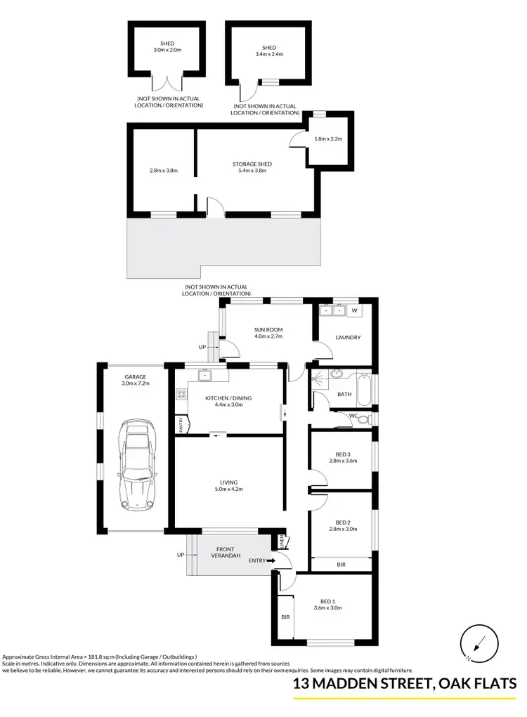 Floorplan of Homely house listing, 13 Madden Street, Oak Flats NSW 2529