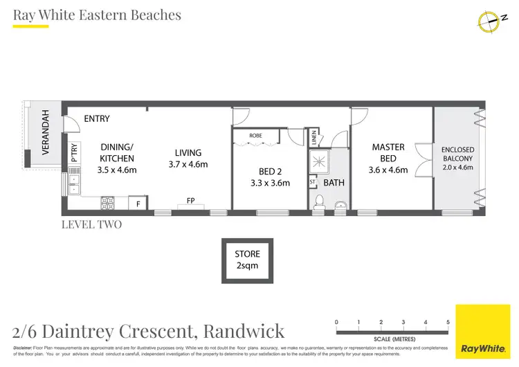 Floorplan of Homely apartment listing, 2/6 Daintrey Crescent, Randwick NSW 2031