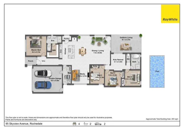 Floorplan of Homely house listing, 95 Skyview Avenue, Rochedale QLD 4123