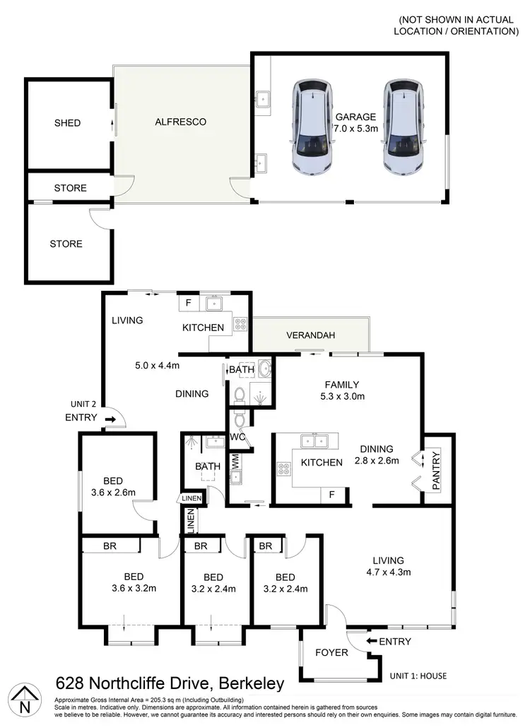 Floorplan of Homely house listing, 628 Northcliffe Drive, Berkeley NSW 2506