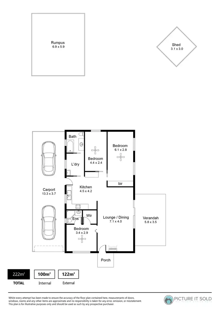 Floorplan of Homely house listing, 6 Handel Avenue, Ingle Farm SA 5098