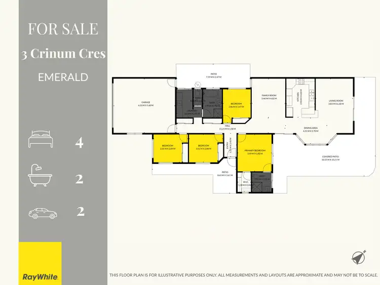 Floorplan of Homely house listing, 3 Crinum Crescent, Emerald QLD 4720