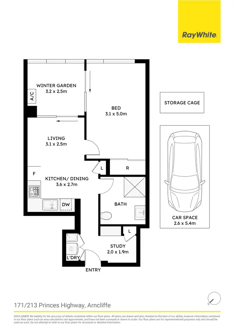 Floorplan of Homely apartment listing, 171/213 Princess Highway, Arncliffe NSW 2205