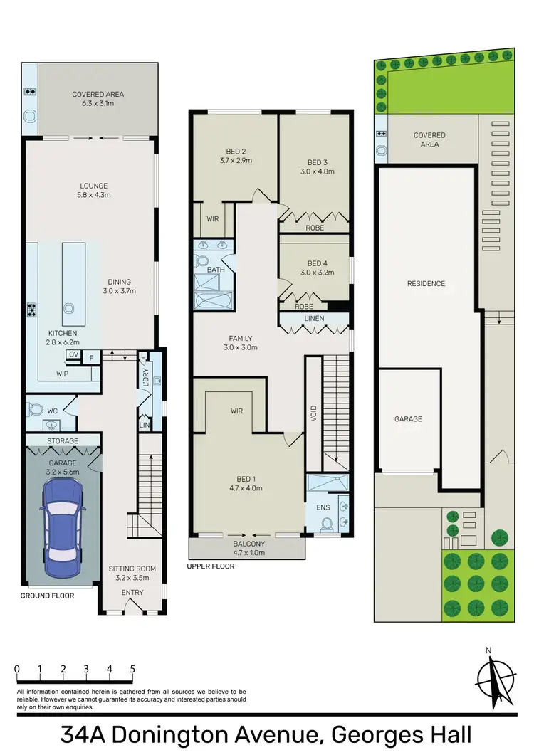 Floorplan of Homely semi-detached listing, 34A Donington Avenue, Georges Hall NSW 2198